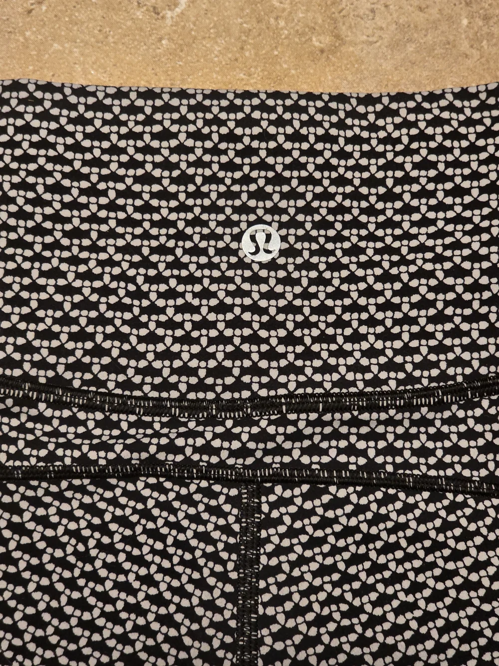 lululemon athletica Black & White Micro-Pattern High-Rise Athletic Shorts
